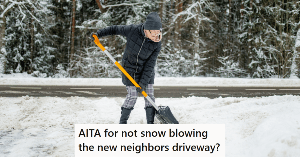 Shoveling the driveway