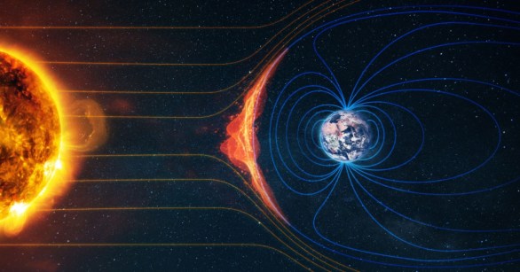 Illustration of solar storms