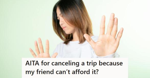 Woman holding two hands up because she's shocked at what she heard