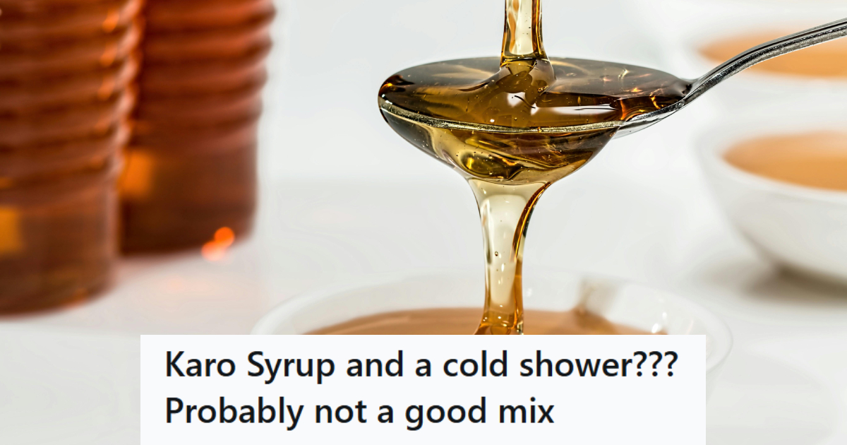 Syrup being poured onto a spoon