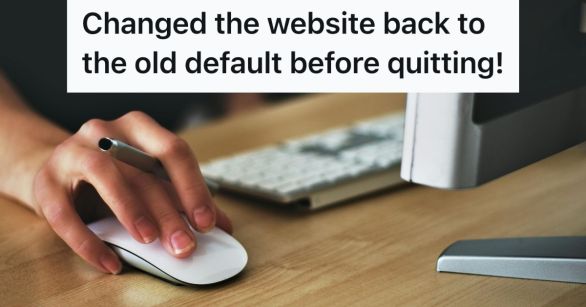 Hand on mouse at computer