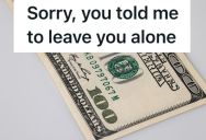 He Cut In Front Of Two Kids, So When He Dropped A $100 They Left Him Alone Like He’d Asked