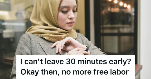 Woman looking at her watch