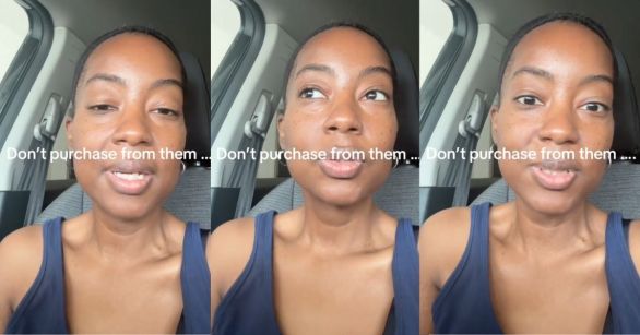 Woman talking in her car