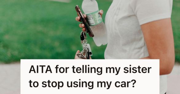 Woman walking with car keys and wallet.