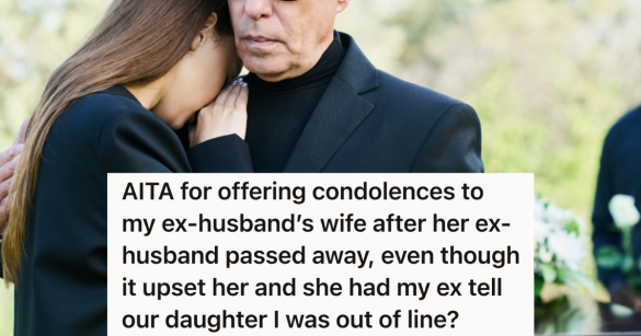 Man and woman grieving at funeral