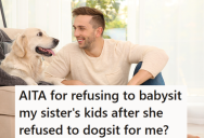 His Sister Refused To Watch His Dog So He Could Go On Vacation, So When She Asked Him To Watch Her Kids For The Same Reason, He Refused