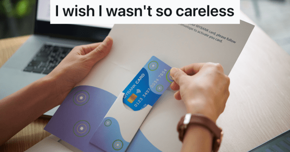 opening a bank debit card that arrived in the mail