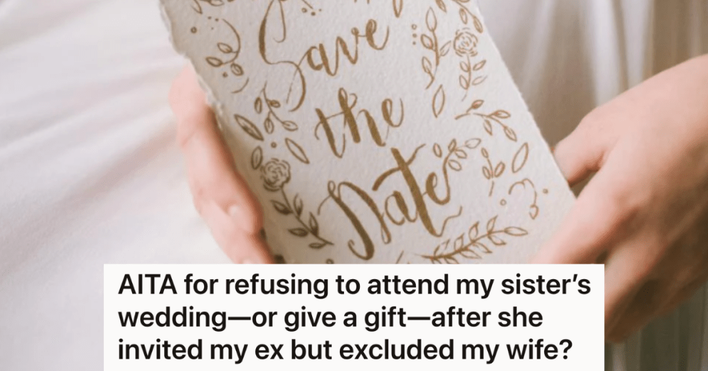 closeup of a bride's hands holding a save the date card