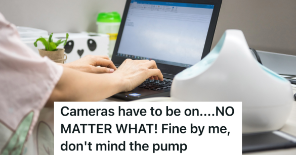 breast pump next to a laptop