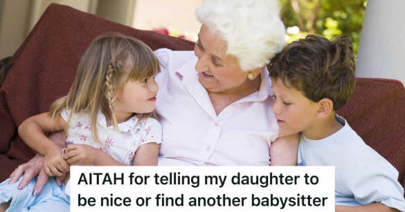 grandmother with two grandchildren