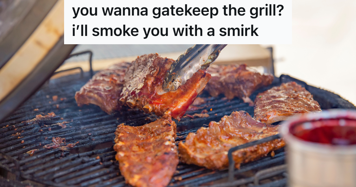 cooking ribs on a grill