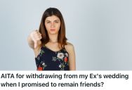 Woman Felt Awkward Being At Her Ex’s Wedding, And Now The Bride Is Accusing Her Of Being Jealous