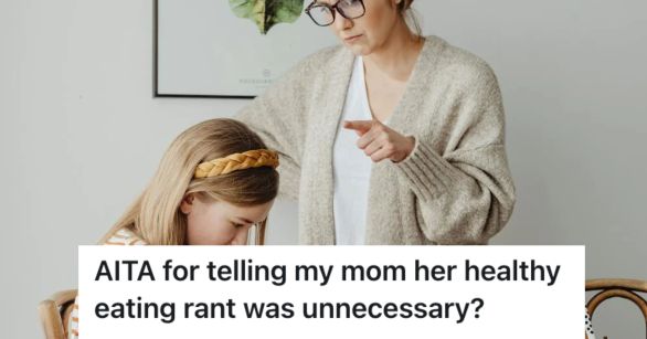 Angry mom scolding her daughter