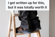 He Stood On A Ladder While Installing Some Cables, But When A Coworker Kicked It, He Thought Of A Creative Way To Get Back At Him