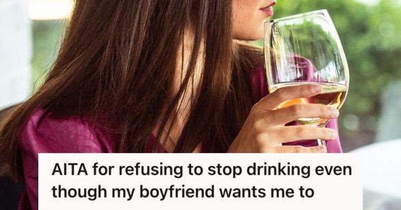 Woman holding a glass of wine