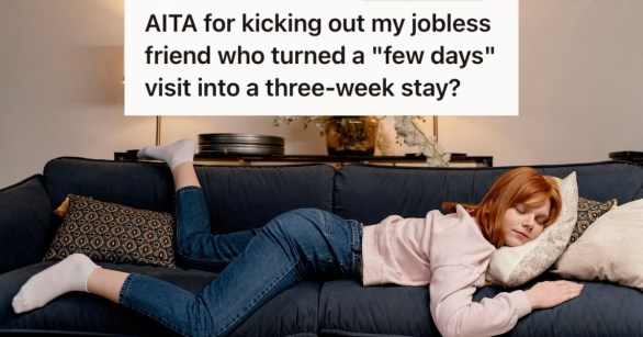 Woman lying down on the couch on her tummy