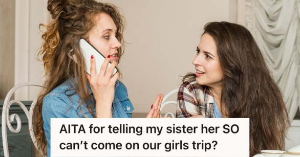 Two women talking while one of them is on the phone