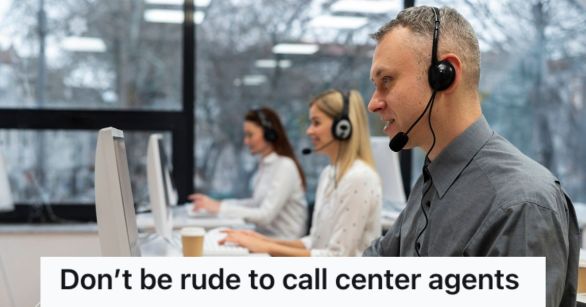 Call center agents working in front of their computers