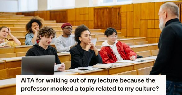 College class with teacher and students