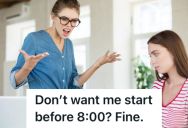 Employee Was Told Not To Start Work Early, So She Complied And Got Her Boss Into Trouble