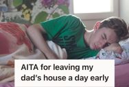 He Has To Sleep On An Air Mattress At His Dad’s House, So He Decided To Leave Earlier Than Planned Even Though His Grandparents Were Visiting