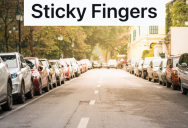 Driver Was Pulling Into A Parallel Parking Spot When Another Car Nosed In Behind Him, So He Let Her Have The Spot And The Sticky Chewing Gum