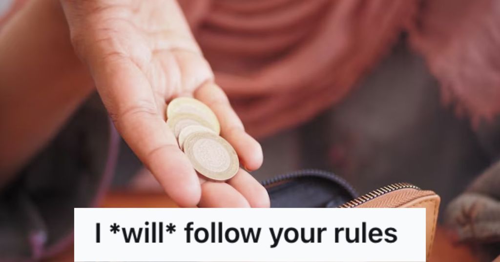 Person paying with coins