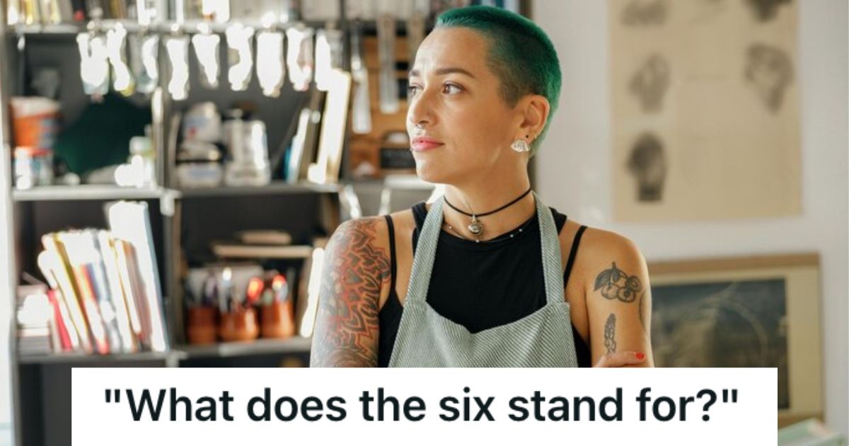 Customer Asked Cashier About Her Tattoo, So She Shared The Truth And Got An Unexpected Response That Made Her Day Woman with tattoos working in a retails store