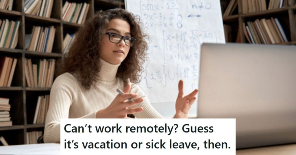 Woman working from home