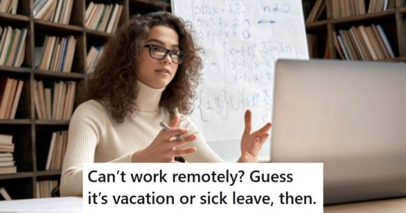 Woman working from home