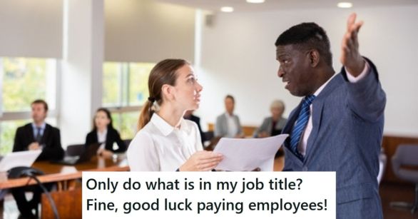 Boss yelling at employee