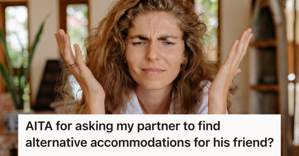 annoyed woman putting her hands up in frustration