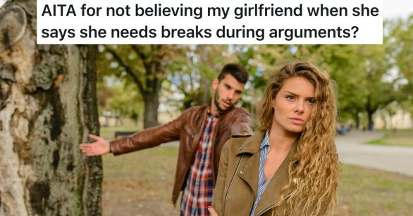 woman and man arguing with each other