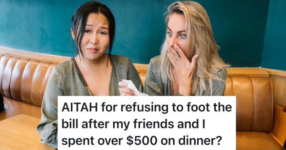 women shocked at high restaurant bill