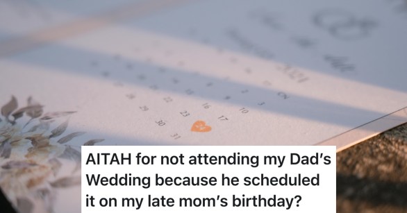 wedding date marked on calendar with a heart