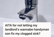 Stubborn Tenant Refused Help From Someone Still Learning, So Their Sink Stayed Clogged Even Longer Than Expected