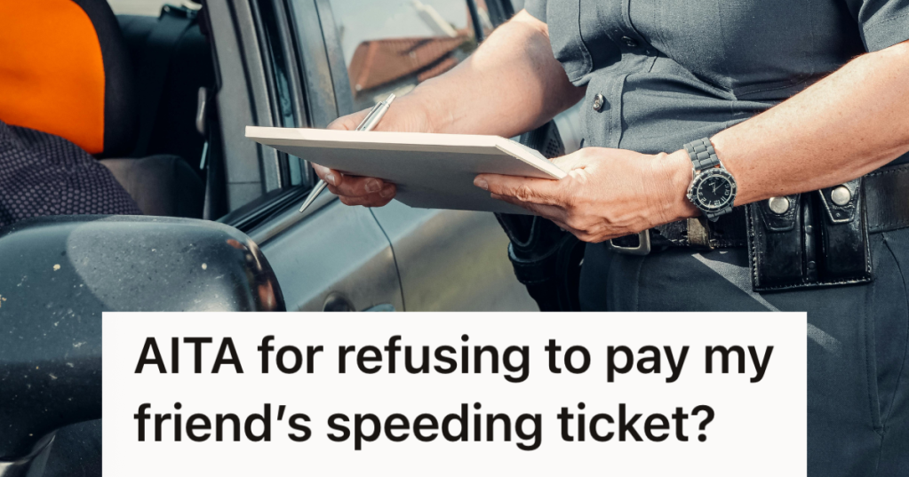 cop giving a speeding ticket