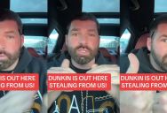 Dunkin Donuts Customer Put In An Order At His Local Store, But When He Pulled Up There Was Nobody There