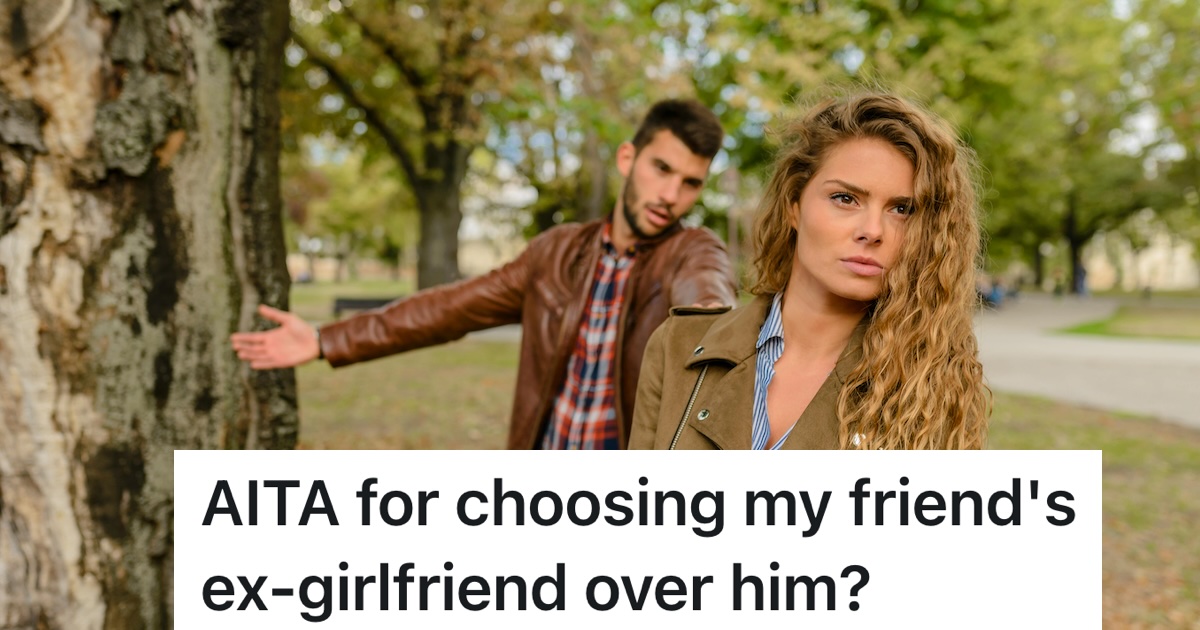 man arguing with a woman outside