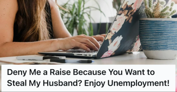 Woman typing on a laptop