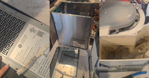 A dirty GE Ice Machine