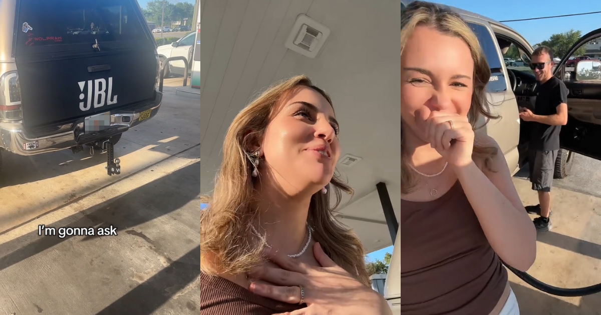 Two strangers at a JBL truck