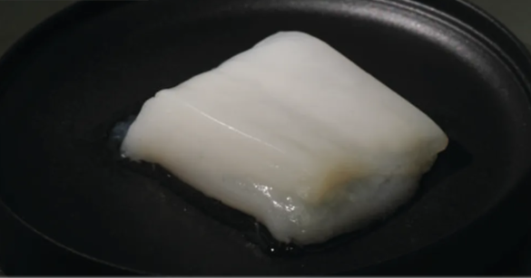 Piece of lab grown chicken