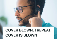 Employee Wore A Headset Inside A Store, And When One Curious Kid Thought He Was A Secret Agent, The Employee Played Along In A Hilarious Way