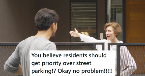 Angry woman yelling at neighbor