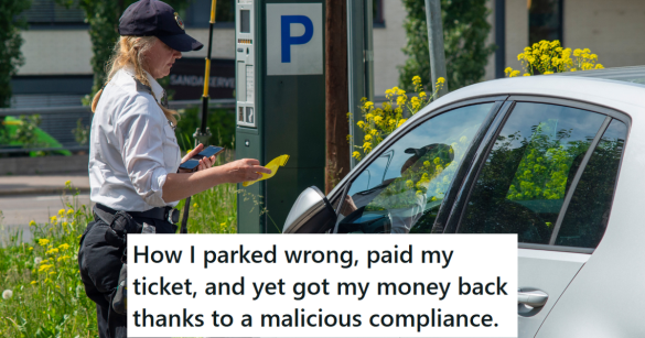 Parking ticket being issued