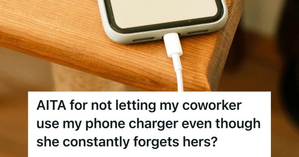 phone plugged in to a charger