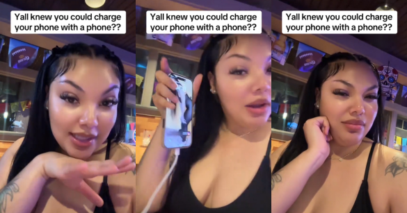 Amber at a restaurant