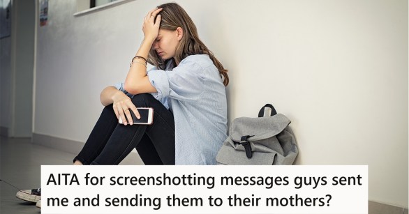 teen girl upset holding phone